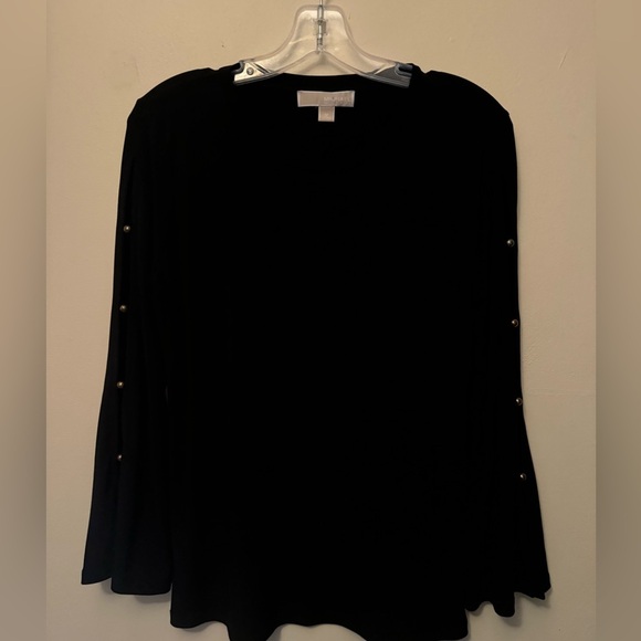 Micheal Kors black button detailed shirt | size medium black - Picture 3 of 6